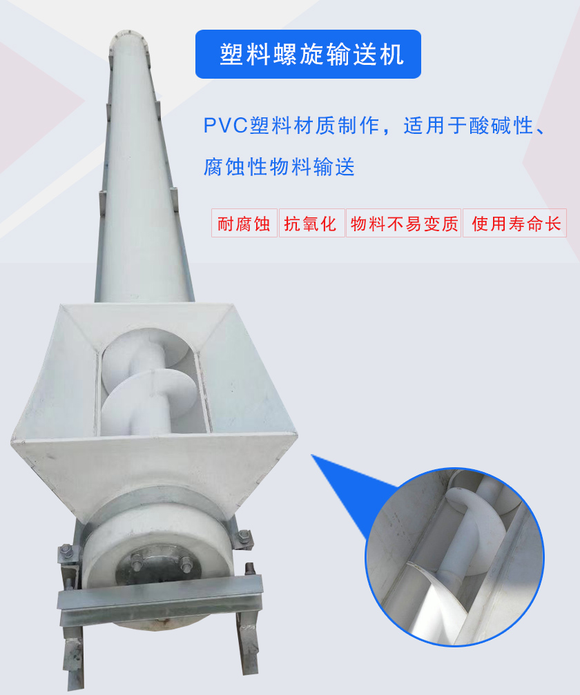 PVC塑料材質(zhì)制作,適用于酸堿性、腐蝕性物料輸送