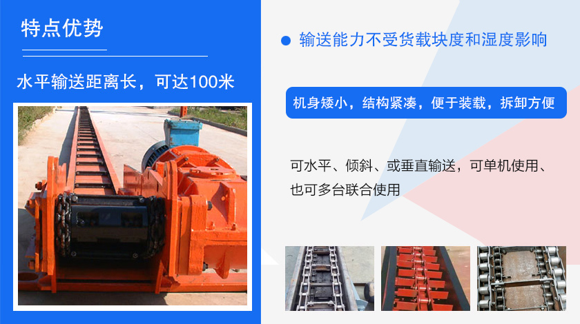 可多點(diǎn)進(jìn)料、多點(diǎn)卸料、能反向運(yùn)行，機(jī)殼密封性好，無(wú)粉塵污染